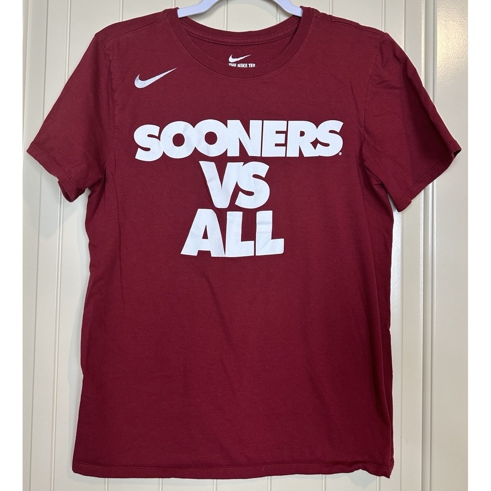 The Nike‎ Tee Oklahoma OU Sooners red short sleeve T-shirt, sz S, GUC